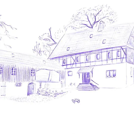 Mothsgut - moderne Ferienwohnung auf dem Bauernhof im Erzgebirge Oelsnitz  Exterior foto